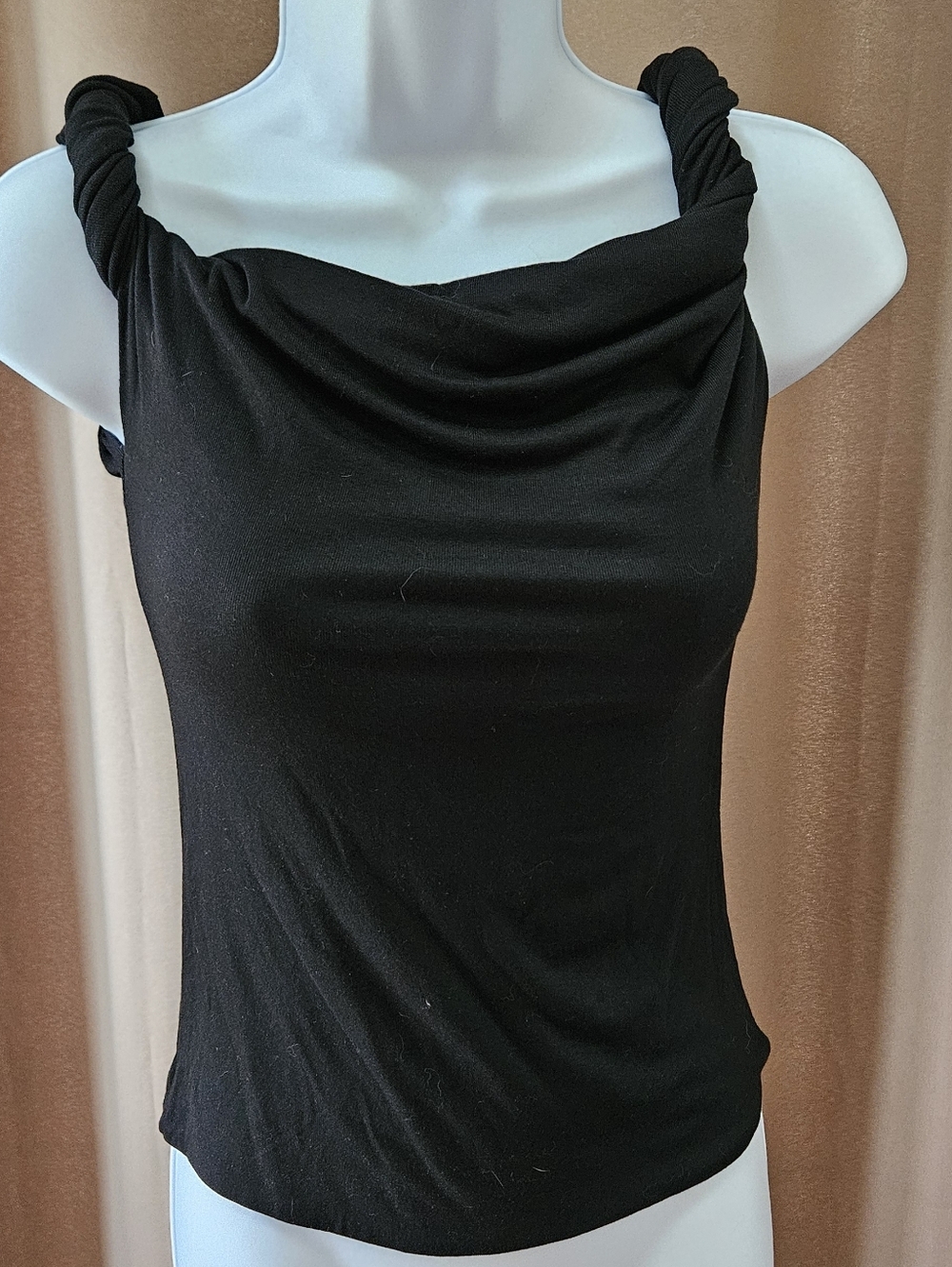 Loucia Off‑Shoulder Twist Front Knit Top